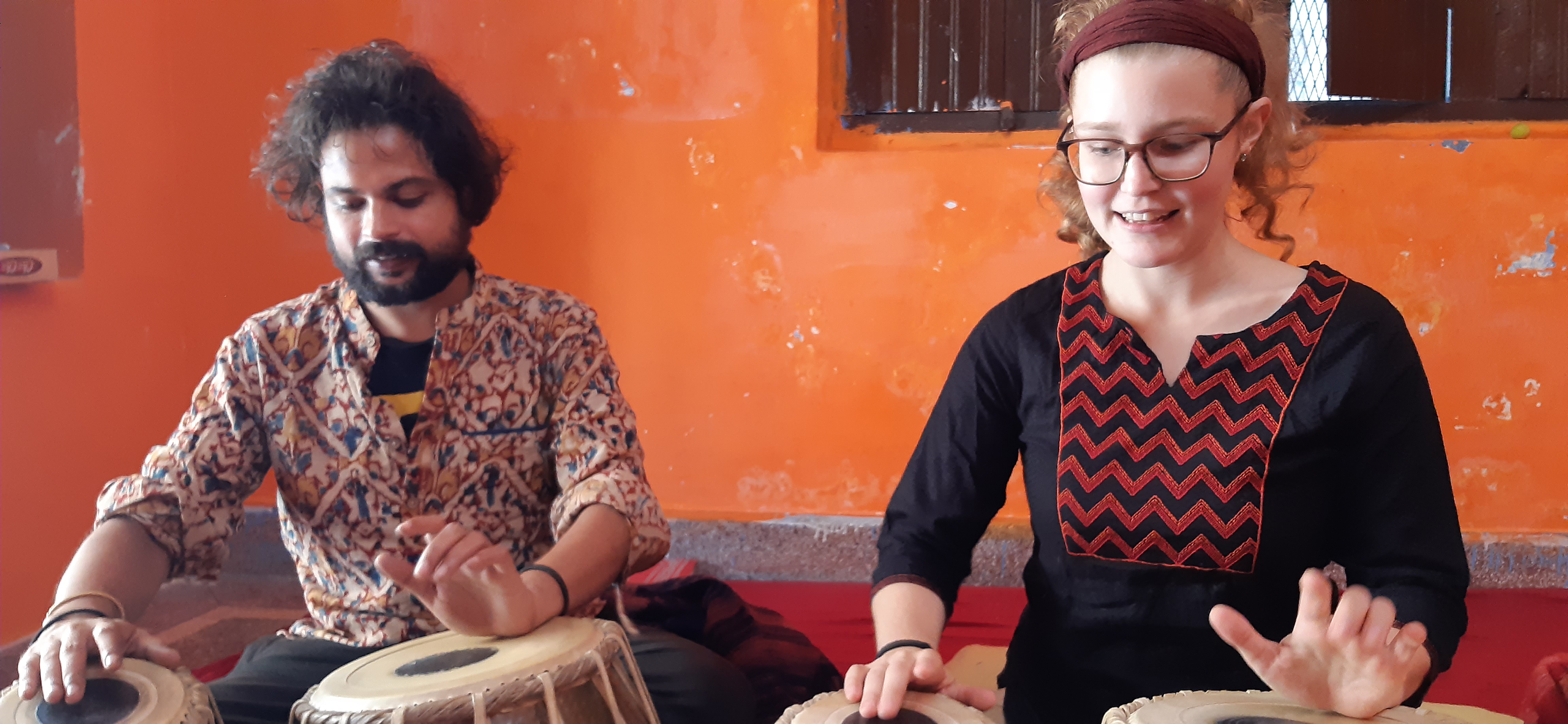 Tabla concert on stage